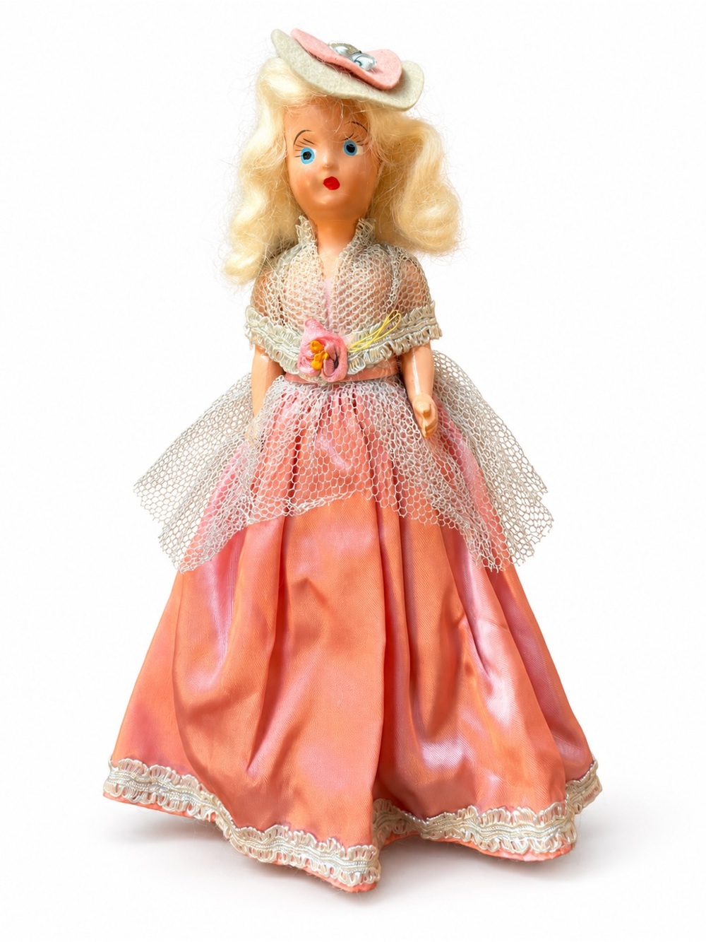 Vintage Virga-style Mae West character Doll 1940s-early 1950s